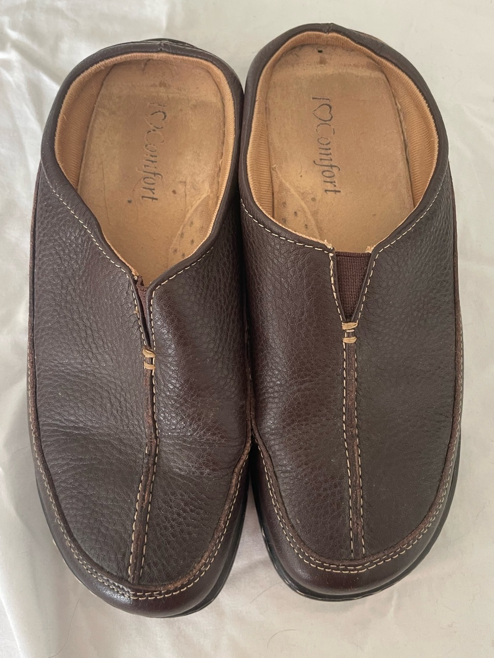 Women’s Slip-On Leather Loafers in Dark Brown